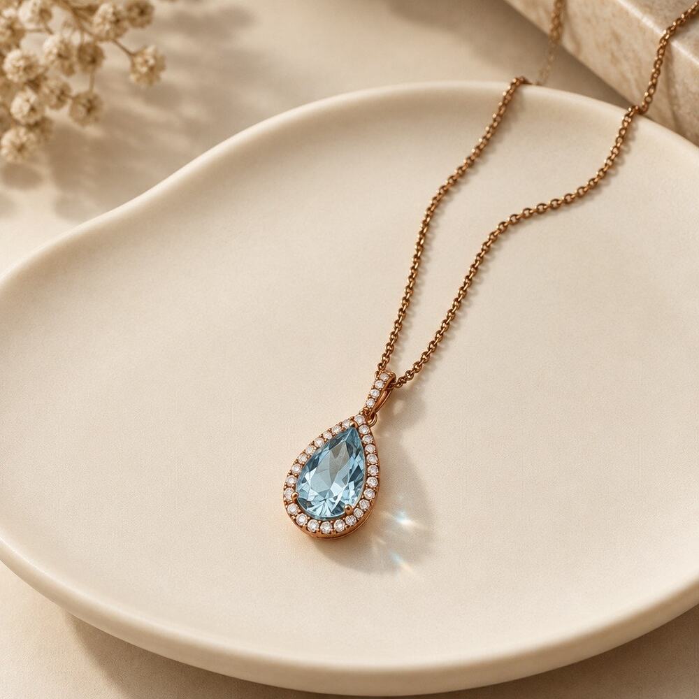 Vintage Riviera Teardrop Pendant